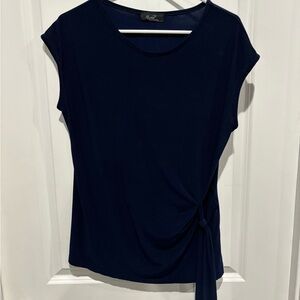 Rachel Rachel Navy Blue Short Sleeve Top, Sz L